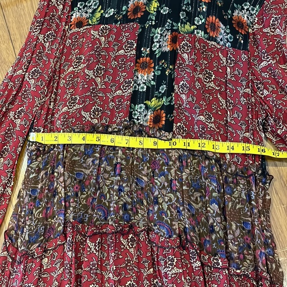 NWT ZARA Woman Boho dress with metallic thread detail and Pom Pom hem - Picture 8 of 9